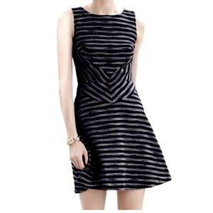 Halogen Striped Weave Dress Black